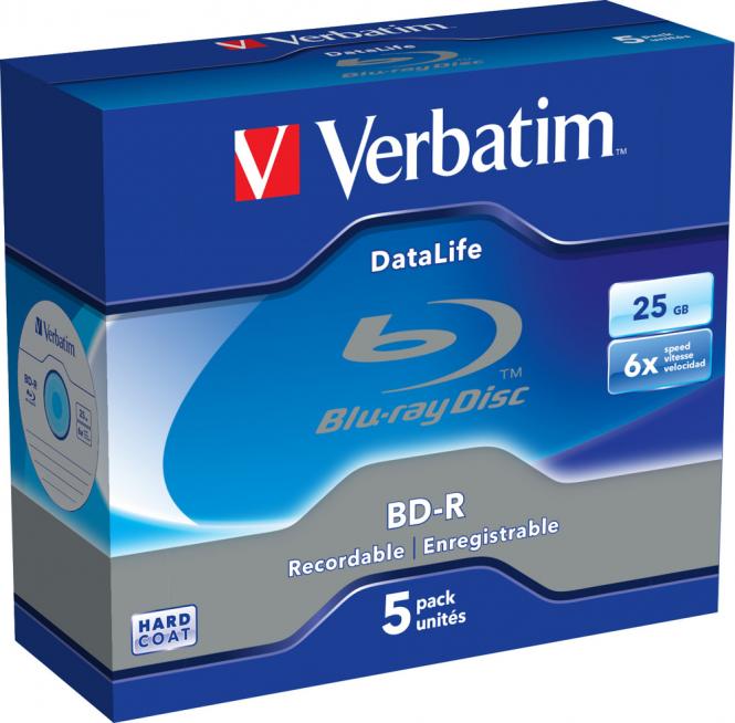 DataLife BD-R 6x 25 Go, lot de 5 