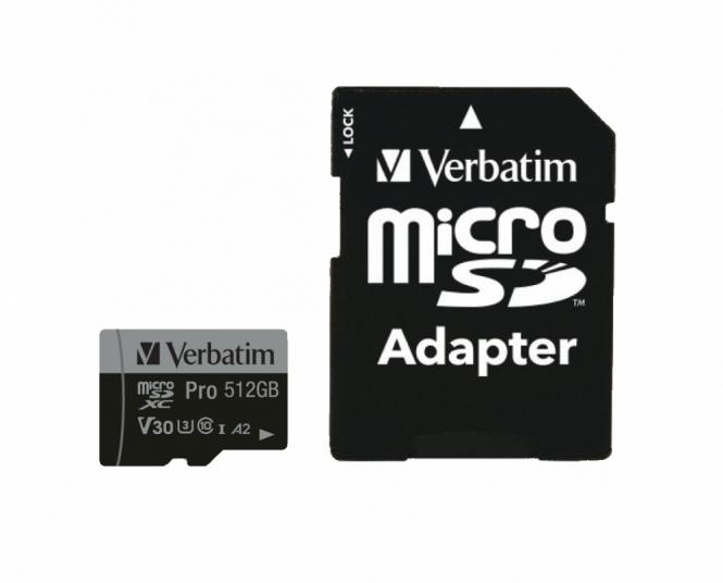 Carte Micro SDXC Pro U3 de 512 Go 