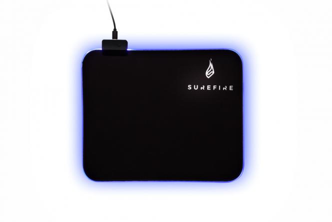 SureFire Silent Flight RGB-320 Gaming-Mauspad, schwarz 