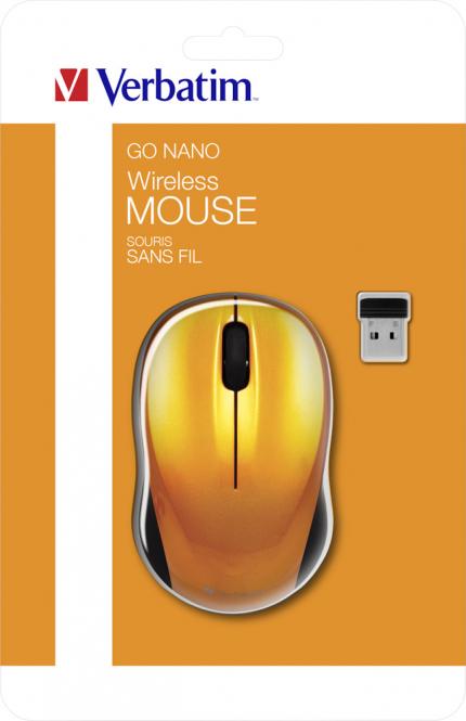 Go Nano Maus Office, beidhändig bedienbar, RF-Funk, 1600 DPI 