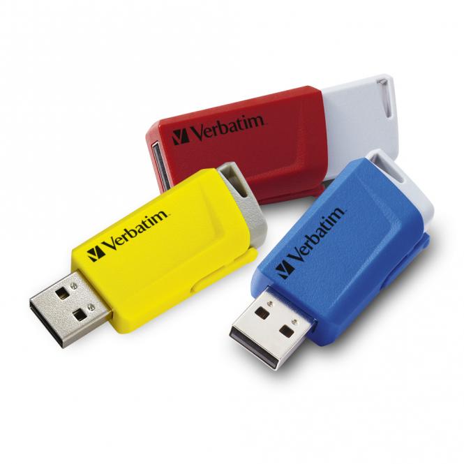 USB DRIVE 3.0 STORENCLICK 3X16GB R/B/Y 