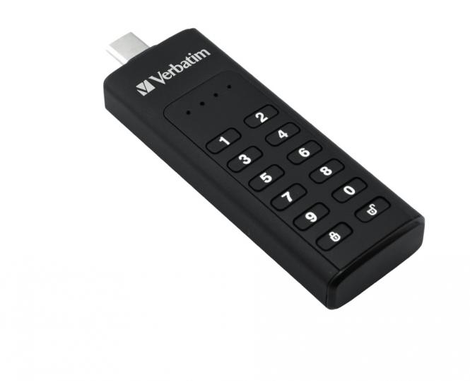 Keypad Secure  USB-3.0-Stick mit Passwortschutz und AES-256-Hardwareverschlüsselung zum Schutz Ihrer Daten  32GB  Schwarz 