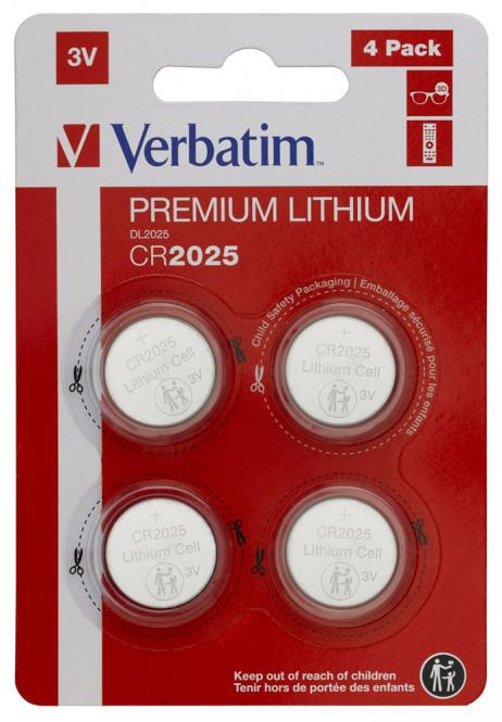 Pile CR2025 à usage unique au lithium 