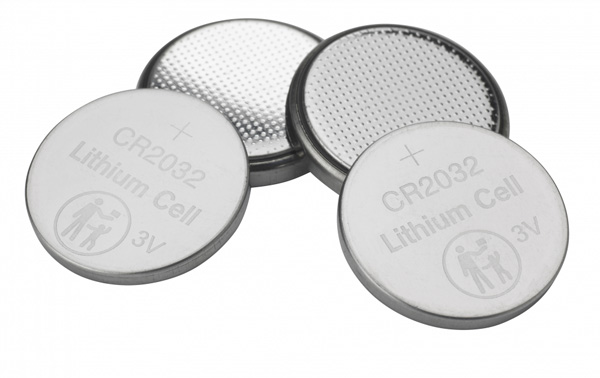 Pile CR2032 à usage unique au lithium 