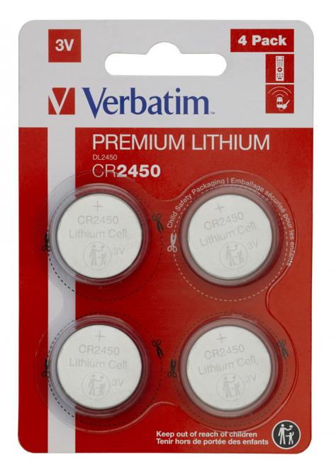 Pile CR2450 à usage unique au lithium 