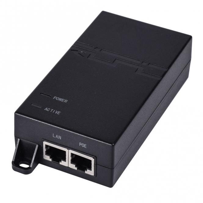 PoE-Injektor IEEE802.3at, RJ45-Anschlüsse 10/100/1000Mbit/s, Leistung 30W 