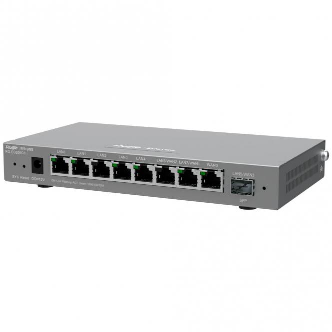 Routeur Contrôleur gérable, 8 ports RJ45 10/100/1000 Mbps, 1 port SFP LAN/WAN 