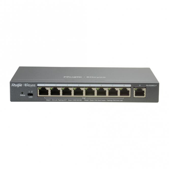 Switch PoE Cloud Verwaltbar L2, 8 PoE-Ports 802.3af/at + 1 Uplink RJ45 