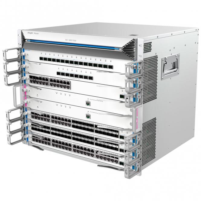Commutateur de châssis modulaire L3, 6 emplacements d'extension (taille totale 9 U) 