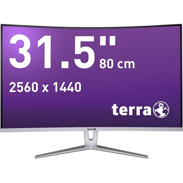 TERRA LCD/LED 3280W CURVED 31.5 AVA silver/white" 