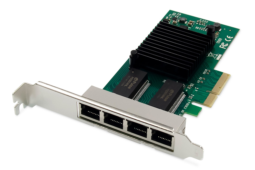 Carte réseau PCI Express à 4 ports Gigabit Ethernet
